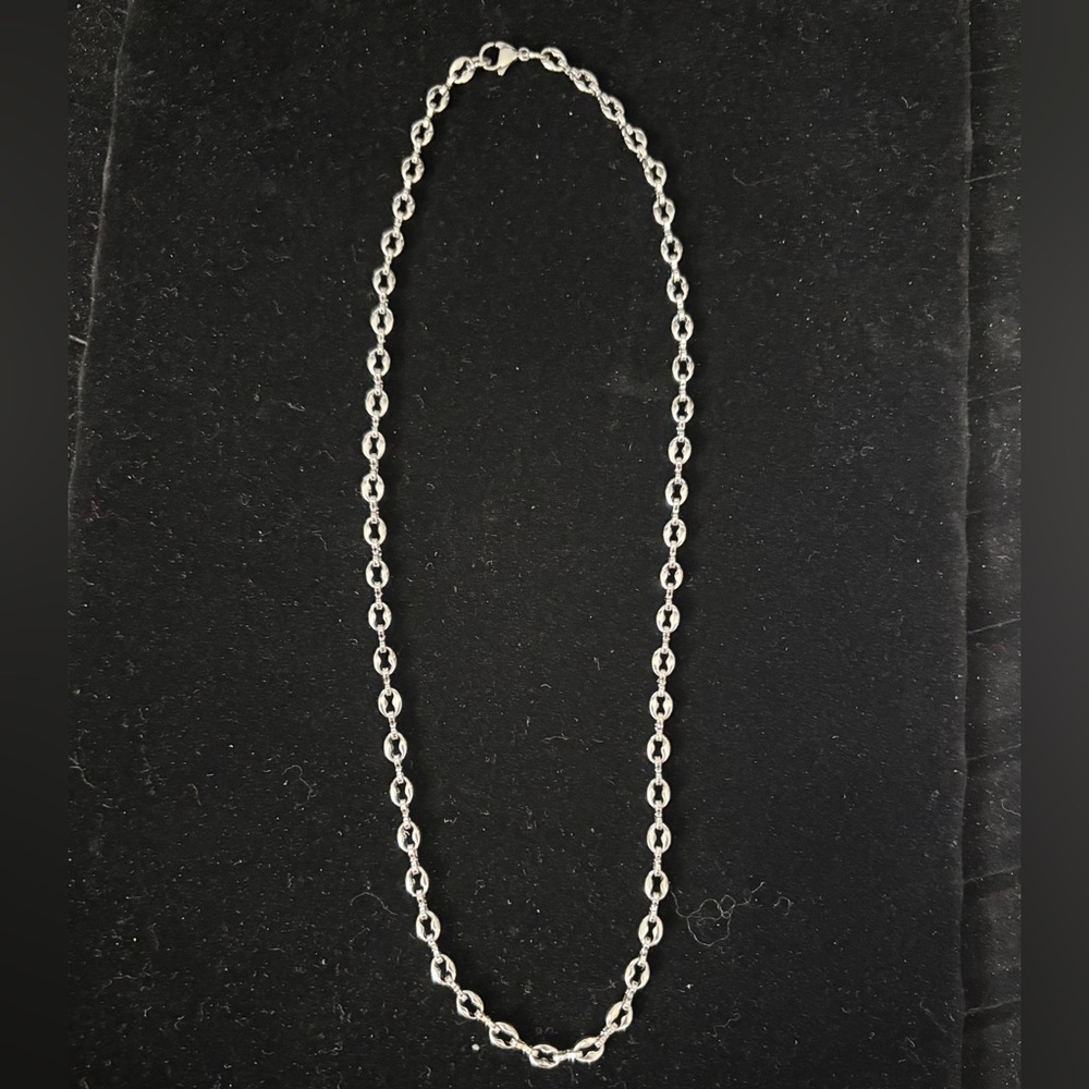 New coffee bean stainless steel necklace approx 17"